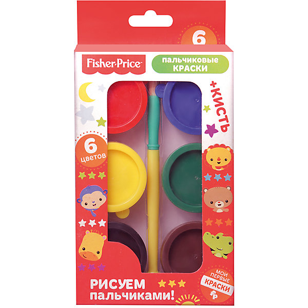 Пальчиковые краски Fisher Price 6 цветов Пальчиковые краски Fisher Price 6 цветовПальчиковые краски<br>Характеристики товара:<br><br>• в комплекте: 6 баночек по 25 мл (6 цветов), кисть;<br>• возраст: от 3 лет;<br>• размер упаковки: 3х12х24 см;<br>• вес: 281 грамм;<br>• страна бренда: США;<br>• страна производитель: Китай.<br><br>Пальчиковые краски Fisher Price позволят маленькому художнику нарисовать самые прекрасные картины с помощью своих пальчиков. При желании малыш сможет воспользоваться кисточкой, губкой или спонжем. Краски выполнены в ярких цветах. Они хорошо смешиваются, не выцветают на солнце и легко смываются с рук и одежды. Краски изготовлены из натуральных компонентов, благодаря чему они полностью безопасны для ребенка.<br><br>Пальчиковые краски Fisher Price (Фишер Прайс) 6 цветов можно купить в нашем интернет-магазине.<br><br>Ширина мм: 235<br>Глубина мм: 120<br>Высота мм: 35<br>Вес г: 281<br>Возраст от месяцев: 0<br>Возраст до месяцев: 72<br>Пол: Унисекс<br>Возраст: Детский<br>SKU: 7029900
