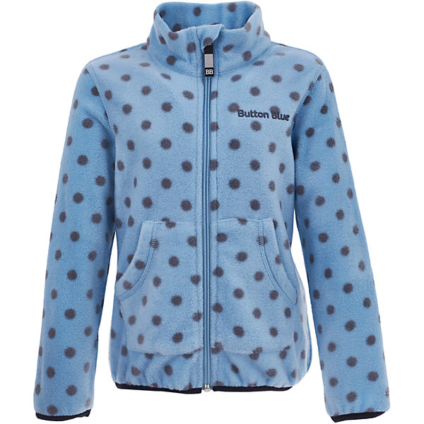 Флисовая кофта Button Blue для девочки Флисовая кофта Button Blue для девочкиФлис и термобелье<br>Характеристики товара:<br><br>• цвет: голубой;<br>• состав: 100% полиэстер, флис;<br>• сезон: демисезон, зима;<br>• застежка: молния с защитой подбородка;<br>• теплый, мягкий флис;<br>• мягкая эластичная резинка на манжетах;<br>• два кармана;<br>• страна бренда: Россия;<br>• страна изготовитель: Китай.<br><br>Флисовая толстовка на молнии для девочки. Кофта в горох застегивается на молнию с защитой подбородка от защемления. Спереди два кармана.<br><br>Кофту Button Blue (Баттон Блю) можно купить в нашем интернет-магазине.<br><br>Ширина мм: 356<br>Глубина мм: 10<br>Высота мм: 245<br>Вес г: 519<br>Цвет: голубой<br>Возраст от месяцев: 120<br>Возраст до месяцев: 132<br>Пол: Женский<br>Возраст: Детский<br>Размер: 146,98,158,152,140,134,128,122,116,110,104<br>SKU: 7039478