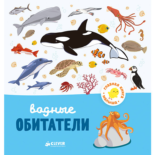Водные обитатели, А. Бессон, Главная книга малыша Водные обитатели, А. Бессон, Главная книга малышаОкружающий мир<br>Характеристики товара:<br><br>• ISBN: 978-5-00115-009-1;<br>• возраст: от 1 года;<br>• формат: 70х90/16;<br>• бумага: мелованная;<br>• тип обложки: 7Бц - твердая, целлофанированная (или лакированная);<br>• иллюстрации: цветные;<br>• серия: Главная книга малыша;<br>• издательство: Клевер Медиа Групп, 2017 г.;<br>• автор: Бессон Агнес;<br>• редактор: Видревич Ирина;<br>• переводчик: Маслиева Елизавета;<br>• художник: Сюрэн;<br>• количество страниц: 24;<br>• размеры: 18,6х17,5х0,8 см;<br>• масса: 206 г.<br><br>Книга с красочными крупными иллюстрациями и простым текстом подойдет для самых маленьких. <br><br>Интересные задания познакомят ребенка с окружающим миром. На каждом развороте расположены разные животные водного мира. Веселые задачки «Найди и покажи» развивают внимание, логику и мышление.<br><br>Книгу «Водные обитатели», А. Бессон, Клевер Медиа Групп, можно купить в нашем интернет-магазине.<br><br>Ширина мм: 180<br>Глубина мм: 170<br>Высота мм: 8<br>Вес г: 200<br>Возраст от месяцев: 12<br>Возраст до месяцев: 36<br>Пол: Унисекс<br>Возраст: Детский<br>SKU: 7039969