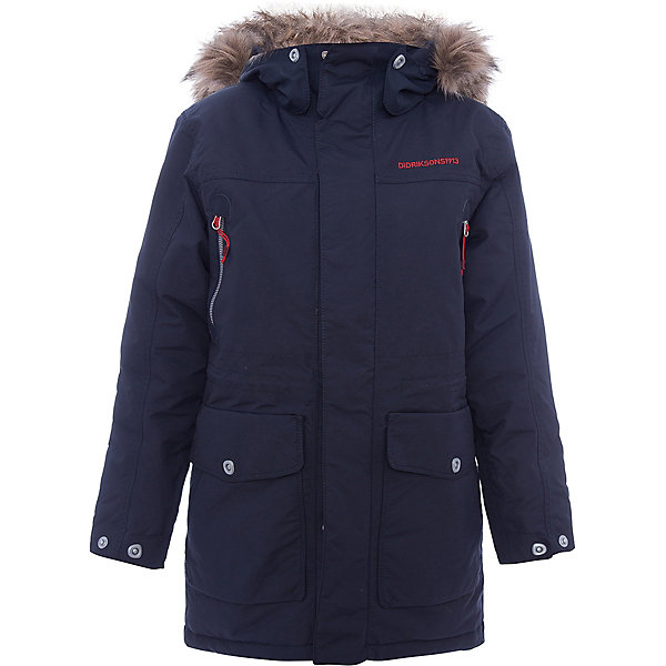 Куртка ROGER DIDRIKSONS Куртка ROGER DIDRIKSONSВерхняя одежда<br>Характеристики товара:<br><br>• цвет: синий<br>• состав ткани: 100% полиамид<br>• подкладка: 100% полиэстер<br>• утеплитель: 100% полиэстер<br>• сезон: зима<br>• мембранное покрытие<br>• температурный режим: от -20 до 0<br>• водонепроницаемость: 5000 мм <br>• паропроницаемость: 4000 г/м2<br>• плотность утеплителя: 200г/м2<br>• регулируемый съемный капюшон<br>• съемный искусственный мех на капюшоне<br>• застежка: молния, утяжка<br>• регулируемые манжеты, пояс и низ изделия<br>• внутренние эластичные манжеты<br>• меховая спинка<br>• страна бренда: Швеция<br>• страна изготовитель: Китай<br><br>Мембранная детская куртка отлично подойдет для зимних морозов. Мягкая подкладка детской куртки делает её очень комфортной. Эта теплая куртка для мальчика дополнена удобным капюшоном, планкой от ветра и карманами. Плотный верх детской зимней куртки не промокает и не продувается, его легко чистить. <br><br>Куртку Roger Didriksons (Дидриксонс) можно купить в нашем интернет-магазине.<br><br>Ширина мм: 356<br>Глубина мм: 10<br>Высота мм: 245<br>Вес г: 519<br>Цвет: голубой<br>Возраст от месяцев: 96<br>Возраст до месяцев: 108<br>Пол: Унисекс<br>Возраст: Детский<br>Размер: 140,130,170,160,150<br>SKU: 7044694