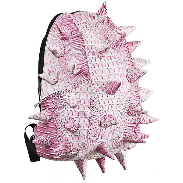Рюкзак Gator Full, цвет Sneak Pink (розовый) Рюкзак Gator Full, цвет Sneak Pink (розовый)Рюкзаки<br>Характеристики товара:<br><br>• цвет: Sneak Pink (розовый);<br>• возраст: от 5 лет;<br>• вес: 0,8 кг;<br>• размер: 46х35х20 см;<br>• особенности модели: с пузырями;<br>• большое отделение на молнии;<br>• дополнительный карман на задней стенке рюкзака;<br>• мягкие регулируемые лямки;<br>• ортопедическая спинка с вентиляцией;<br>• два дополнительных боковых кармана на молнии;<br>• материал: поливинил;<br>• страна бренда: США;<br>• страна изготовитель: Китай.<br><br>Удобный рюкзак для детей Madpax «Gator Full» непременно понравится школьнику. Малый вес рюкзака позволяет ребенку носить с собой все необходимое для учебы, при этом не перегружая позвоночник. Стильный шипованный дизайн с имитацией кожи рептилий выделяют рюкзак Мэдпакс Гатор Фулл среди аналогичных моделей. <br><br>Удобное расположение дополнительных кармашков позволяет ребенку с легкостью доставать необходимые ему вещи. Специальная спинка рюкзака Гатор Фулл обеспечивает постоянную вентиляцию спины. Мягкие ремни регулируются в зависимости от роста ребенка. <br><br>Рюкзак Madpax «Gator Full» можно купить в нашем интернет-магазине.<br><br>Ширина мм: 460<br>Глубина мм: 350<br>Высота мм: 200<br>Вес г: 800<br>Возраст от месяцев: 60<br>Возраст до месяцев: 720<br>Пол: Унисекс<br>Возраст: Детский<br>SKU: 7054096