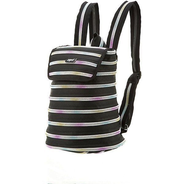 Рюкзак ZIPPER BACKPACK, цвет черный/мульти Рюкзак ZIPPER BACKPACK, цвет черный/мультиРюкзаки<br>Характеристики товара:<br><br>• цвет: черный/мульти;<br>• возраст: от 7 лет;<br>• вес: 0,3 кг;<br>• размер: 32х13х33 см;<br>• просторное внутреннее отделение с несколькими карманами;<br>• изготовлен из застежки-молнии;<br>• молнию можно полностью расстегнуть;<br>• закрывается на молнию и на клапан на липучке;<br>• уплотненные лямки, регулируемые по длине;<br>• материал: полиэстер;<br>• страна бренда: США;<br>• страна изготовитель: Китай.<br><br>Рюкзак Zipit «Zipper Backpack» - стильный рюкзак для маленькой модницы, который подойдет для повседневной носки. Рюкзак отличается своим необычным дизайном, выполненным в виде одной молнии, которая крутится по спирали по всему рюкзаку.<br><br>Рюкзак Zipit «Zipper Backpack» можно купить в нашем интернет-магазине.<br><br>Ширина мм: 320<br>Глубина мм: 130<br>Высота мм: 330<br>Вес г: 300<br>Возраст от месяцев: 84<br>Возраст до месяцев: 480<br>Пол: Унисекс<br>Возраст: Детский<br>SKU: 7054158