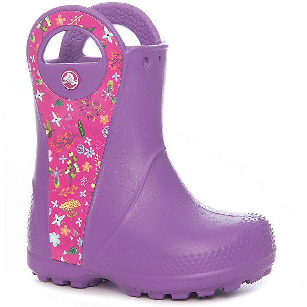 Резиновые сапоги Handle It Graphic Boot K для девочки Резиновые сапоги Handle It Graphic Boot K для девочкиРезиновые сапоги<br>Характеристики товара:<br><br>• цвет: фиолетовый<br>• внешний материал: Croslite<br>• внутренний материал: Croslite<br>• стелька: Croslite<br>• подошва: Croslite<br>• сезон: демисезон<br>• температурный режим: от 0 до 20<br>• застежка: нет<br>• непромокаемые<br>• защита мыса <br>• подошва не скользит <br>• анатомические <br>• страна бренда: США<br>• страна производства: Китай<br><br>Эти детские сапоги Крокс отлично подходят для ношения в мокрую погоду. Детские сапоги Crocs сделаны из высокотехнологичных материалов. Такие сапоги для ребенка не скользят. Обувь Крокс популярна во всем мире благодаря высокому качеству и удобству. <br><br>Сапоги Handle It Graphic Boot K Crocs (Крокс) можно купить в нашем интернет-магазине.<br><br>Ширина мм: 257<br>Глубина мм: 180<br>Высота мм: 130<br>Вес г: 420<br>Цвет: лиловый<br>Возраст от месяцев: 18<br>Возраст до месяцев: 21<br>Пол: Женский<br>Возраст: Детский<br>Размер: 23,34/35,33/34,31/32,30,29,28,27,26,25,24<br>SKU: 7063762