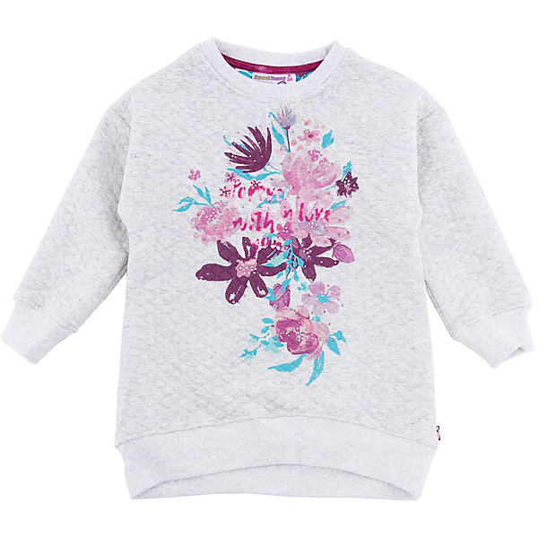 Толстовка Sweet Berry для девочки Толстовка Sweet Berry для девочкиТолстовки<br>Толстовка Sweet Berry для девочки<br>Удлиненная толстовка для девочки из трикотажного полотна с удлиненной спинкой светло-серого цвета декорированная ярким цветочным принтом.<br>Состав:<br>80% хлопок, 20% полиэстер<br><br>Ширина мм: 190<br>Глубина мм: 74<br>Высота мм: 229<br>Вес г: 236<br>Цвет: серый<br>Возраст от месяцев: 60<br>Возраст до месяцев: 72<br>Пол: Женский<br>Возраст: Детский<br>Размер: 116,128,122,110,104,98<br>SKU: 7093922