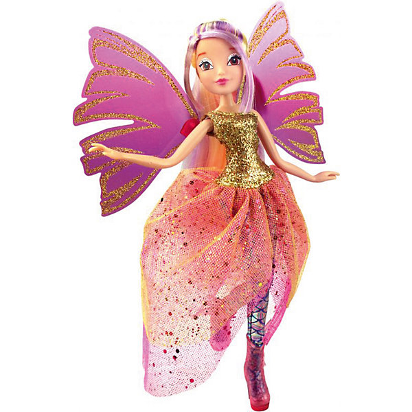 Кукла Winx Club Чудесная Сиреникс Стелла, 35,5 см Кукла Winx Club Чудесная Сиреникс Стелла, 35,5 смПопулярные игрушки<br>Характеристики товара:<br><br>• возраст: от 3 лет;<br>• материал: пластик;<br>• размер упаковки: 36х24х6 см;<br>• вес: 350 гр.;<br>•высота куклы: 27 см;<br>•упаковка: блистер;<br>•страна производитель: Китай;<br>• бренд: Winx Club.<br><br>Кукла Winx Club из коллекции «Чудесная Сиреникс» Стелла приглашает каждую любительницу мультипликационного сериала Winx на встречу приключениям под водой в трансформации Сиреникс.<br><br>Образ феи необычайно красив: на Стелле мерцающее платье с шифоновой юбкой в золотисто-розовых тонах, а также золотой сверкающий топ. На ногах куклы леггинсы с принтом рыбьей чешуи и блестящие туфельки, а за спиной – мерцающие розовые крылышки.<br><br>Длинные светлые волосы с фиолетовыми прядями у куклы выполнены из гладкого нейлона высокого качества и надежно прошиты. Волосы можно без проблем расчесывать и укладывать с помощью гребешка в виде бабочки, который идёт в комплекте.<br><br>Куклу Winx Club «Чудесная Сиреникс» Стелла можно купить в нашем интернет-магазине.<br><br>Ширина мм: 240<br>Глубина мм: 60<br>Высота мм: 360<br>Вес г: 225<br>Возраст от месяцев: 36<br>Возраст до месяцев: 120<br>Пол: Женский<br>Возраст: Детский<br>SKU: 7097673