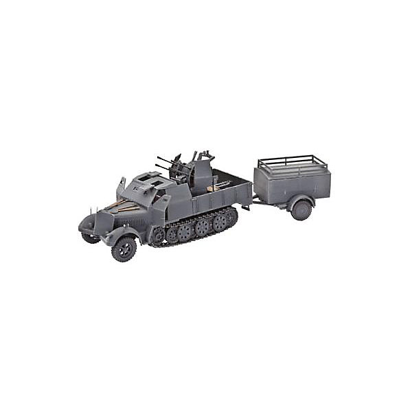 Полугусеничный тягач Sd Kfz 7/1 Полугусеничный тягач Sd Kfz 7/1Военная техника и панорама<br>Сборная модель немецкого полугусеничного тягача времен Sd.Kfz. 7/1 Второй Мировой войны. Эти 8-тонные машины использовались в основном для перевозки пехоты Вермахта и транспортировки тяжелых орудий. Тягач мог перевозить 12 человек со скоростью до 50 км/ч. Модификация Sd.Kfz. 7/1 отличалась от обычной версии тягача лафетом, на который были установлены два зенитных орудия 38 мм. Кроме того на кабину было установлено дополнительное бронирование. <br>Масштаб: 1:72 <br>Количество деталей: 156 <br>Длина модели: 150 мм <br>Уровень сложности: 4 <br>ВНИМАНИЕ: Клей и краски в комплект не входят.<br><br>Ширина мм: 243<br>Глубина мм: 158<br>Высота мм: 36<br>Вес г: 180<br>Возраст от месяцев: 120<br>Возраст до месяцев: 2147483647<br>Пол: Мужской<br>Возраст: Детский<br>SKU: 7122329