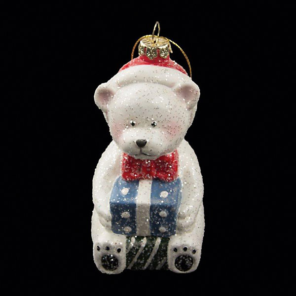 ёл. укр. RUSSIAN WINTER мишка с подарком, 11х6,3 см., 1шт., белый ёл. укр. RUSSIAN WINTER мишка с подарком, 11х6,3 см., 1шт., белыйЁлочные игрушки<br>Новогодние и елочные украшения, в т.ч. пластиковые шары, украшения фигурные, изображающие представителей флоры, фауны, сказочных персонажей, верхушки, бусы, ветки, бантики, гирлянды и фонарики (без подключения к сети переменного тока), конфетти, мишура, дождик, серпантин, панно, венки, ели, ленты декоративные<br><br>Ширина мм: 63<br>Глубина мм: 53<br>Высота мм: 110<br>Вес г: 26<br>Возраст от месяцев: 36<br>Возраст до месяцев: 2147483647<br>Пол: Унисекс<br>Возраст: Детский<br>SKU: 7140244