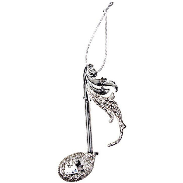 ёл. укр. CLASSIC SILVER нота 11,5х7 см, 1шт, акрил, серебро ёл. укр. CLASSIC SILVER нота 11,5х7 см, 1шт, акрил, сереброЁлочные игрушки<br>Новогодние и елочные украшения, в т.ч. пластиковые шары, украшения фигурные, изображающие представителей флоры, фауны, сказочных персонажей, верхушки, бусы, ветки, бантики, гирлянды и фонарики (без подключения к сети переменного тока), конфетти, мишура, дождик, серпантин, панно, венки, ели, ленты декоративные<br><br>Ширина мм: 115<br>Глубина мм: 70<br>Высота мм: 20<br>Вес г: 33<br>Возраст от месяцев: 36<br>Возраст до месяцев: 2147483647<br>Пол: Унисекс<br>Возраст: Детский<br>SKU: 7140262