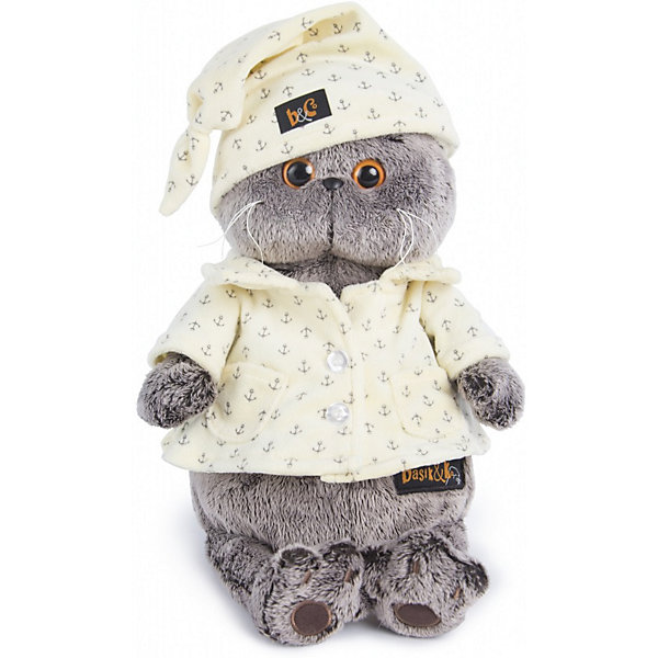 Мягкая игрушка Budi Basa Кот Басик в пижаме, 30 см Мягкая игрушка Budi Basa Кот Басик в пижаме, 30 смМягкие игрушки животные<br>Характеристики товара:<br><br>• возраст: от 3 лет;<br>• материал: текстиль, искусственный мех;<br>• высота игрушки: 30 см;<br>• размер упаковки: 32х18х16 см;<br>• вес упаковки: 633 гр.;<br>• страна производитель: Россия.<br><br>Мягкая игрушка «Басик в пижаме» Budi Basa - очаровательный пушистый котенок с добрыми глазками. Одет Басик в теплую пижаму из хлопка. Игрушка выполнена из качественного безопасного материала, настолько приятного и мягкого, что ребенок будет брать с собой котенка в кроватку и спать в обнимку.<br><br>Мягкую игрушку «Басик в пижаме» Budi Basa можно приобрести в нашем интернет-магазине.<br><br>Ширина мм: 32<br>Глубина мм: 18<br>Высота мм: 16<br>Вес г: 633<br>Возраст от месяцев: 36<br>Возраст до месяцев: 84<br>Пол: Женский<br>Возраст: Детский<br>SKU: 7143396