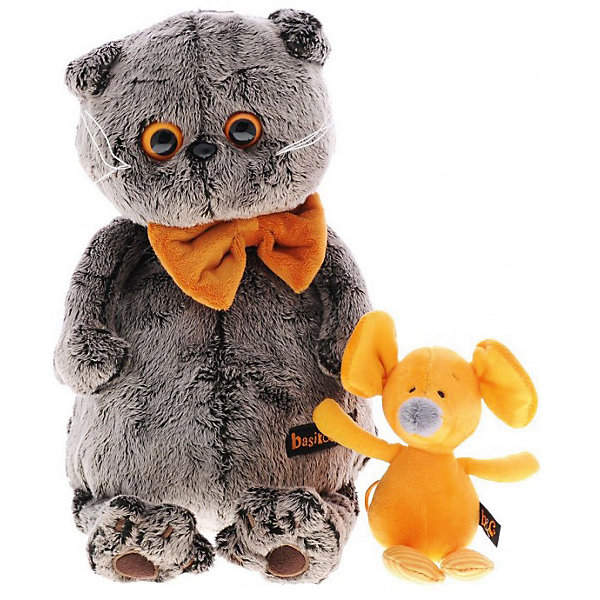 Мягкая игрушка Budi Basa Кот Басик с мышкой Миленой, 30 см Мягкая игрушка Budi Basa Кот Басик с мышкой Миленой, 30 смМягкие игрушки-кошки<br>Характеристики товара:<br><br>• возраст: от 3 лет;<br>• материал: текстиль, искусственный мех;<br>• высота игрушки: 30 см;<br>• размер упаковки: 32х18х16 см;<br>• вес упаковки: 633 гр.;<br>• страна производитель: Россия.<br><br>Мягкая игрушка «Басик с мышкой Миленой» Budi Basa - очаровательный пушистый котенок с добрыми глазками. На Басике оранжевая бабочка, а в лапках он держит мягкую мышку Милену. Игрушка выполнена из качественного безопасного материала, настолько приятного и мягкого, что ребенок будет брать с собой котенка в кроватку и спать в обнимку.<br><br>Мягкую игрушку «Басик с мышкой Миленой» Budi Basa можно приобрести в нашем интернет-магазине.<br><br>Ширина мм: 32<br>Глубина мм: 18<br>Высота мм: 16<br>Вес г: 633<br>Возраст от месяцев: 36<br>Возраст до месяцев: 84<br>Пол: Женский<br>Возраст: Детский<br>SKU: 7143403