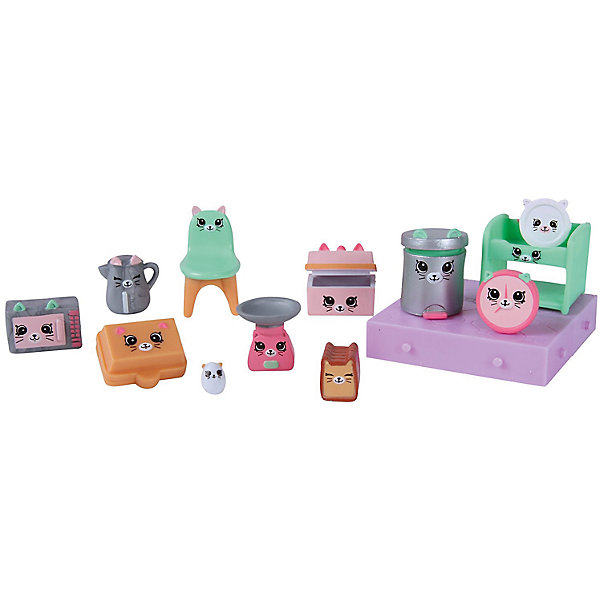 Игровой набор Moose Shopkins Счастливые места Кухня Китти Игровой набор Moose Shopkins Счастливые места Кухня КиттиИгровые наборы с фигурками<br>Характеристики товара:<br><br>• возраст: от 5 лет;<br>• количество фигурок: 15 шт;<br>• материал: пластик;<br>• упаковка: фольгированный пакет;<br>• размер упаковки: 20х27,5х4 см.;<br>• вес: 230 гр.;<br>• наименование бренда, страна бренда: Moose (Мус), Австалия;<br>• страна изготовитель: Китай.<br><br>Набор для декора «Кухня Китти» Happy Places - комплект включает в себя фигурки из серии Petkins разных размеров и строительные блоки, которые являются одними из деталей дома, красочный каталог и волшебная коробочка с сюрпризом (3 секретные фигурки дополнительно). <br><br>Очаровательный комплект, включающий в себя эксклюзивные фигурки мебели и аксессуаров, с помощью которых малышка вовлечется в увлекательную и познавательную игру. Проявив дизайнерские способности и чувство вкуса, девочка самостоятельно сможет украсить кухню миловидными фигурками с изображением котенка.<br><br>Из маленьких пластиковых фигурок Petkins можно собирать большую коллекцию и придумывать различные интересные сюжеты для игры с ними. Отличное решение для развлечения с ребенком во время досуга.<br><br>Набор для декора «Кухня Китти» Happy Places, Moose (Мус) можно купить в нашем интернет-магазине.<br><br>Ширина мм: 275<br>Глубина мм: 40<br>Высота мм: 200<br>Вес г: 230<br>Возраст от месяцев: 60<br>Возраст до месяцев: 2147483647<br>Пол: Женский<br>Возраст: Детский<br>SKU: 7143867