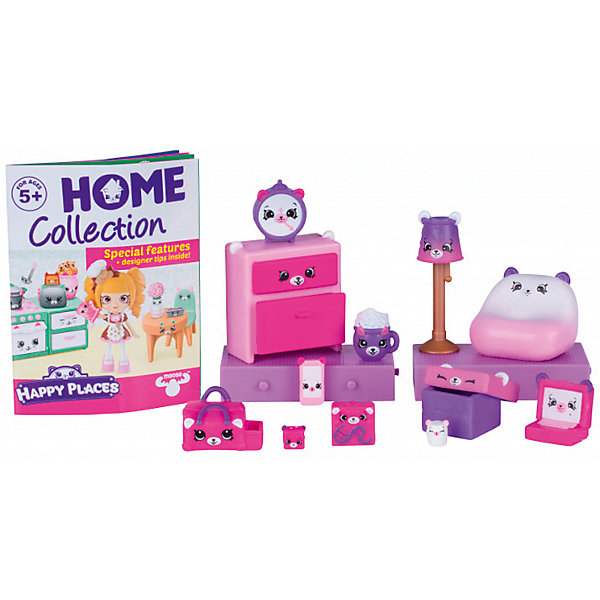 Игровой набор Moose Shopkins Счастливые места Пижамная вечеринка с мишками Игровой набор Moose Shopkins Счастливые места Пижамная вечеринка с мишкамиИгровые наборы с фигурками<br>Характеристики товара:<br><br>• возраст: от 5 лет;<br>• количество фигурок: 15 шт;<br>• материал: пластик;<br>• упаковка: коробка блистерного типа;<br>• размер упаковки: 25х25х6 см.;<br>• вес: 450 гр.;<br>• наименование бренда, страна бренда: Moose (Мус), Австалия;<br>• страна изготовитель: Китай.<br><br>Набор для декора «Пижамная вечеринка с мишками» Happy Places от торговой марки Moose порадует любую девочку. В наборе есть все необходимое для создания идеальной пижамной вечеринки, на которую малышка может пригласить любимых куколок. Комплект состоит из 12 эксклюзивных фигурок Petkins разных размеров с милыми мордочками мишек, из 2 блоков, которые позволят увеличить пространство дома и коробки-сюрприза (3 секретные фигурки дополнительно). <br><br>Очаровательный комплект, включающий в себя эксклюзивные фигурки и аксессуаров, с помощью которых малышка вовлечется в увлекательную и познавательную игру. <br><br>Из маленьких пластиковых фигурок Petkins можно собирать большую коллекцию и придумывать различные интересные сюжеты для игры с ними. Отличное решение для развлечения с ребенком во время досуга.<br><br>Набор для декора «Пижамная вечеринка с мишками» Happy Places, Moose (Мус) можно купить в нашем интернет-магазине.<br><br>Ширина мм: 275<br>Глубина мм: 40<br>Высота мм: 200<br>Вес г: 230<br>Возраст от месяцев: 60<br>Возраст до месяцев: 2147483647<br>Пол: Женский<br>Возраст: Детский<br>SKU: 7143870