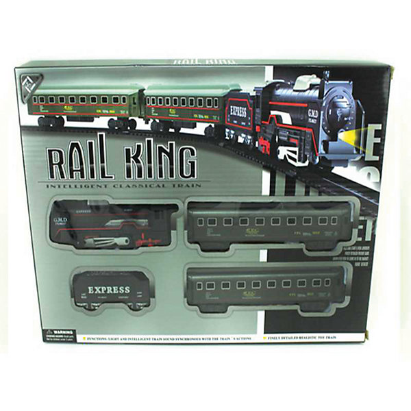 Железная дорога Yako Toys Rail King Железная дорога Yako Toys Rail KingЖелезные дороги<br>Питание: 2*АА (нет в комплекте). Жд путь - овальной формы. В сборе: 108*68 см. Паровоз и 3 вагона. Качественный принт на вагонах. Звук поезда.<br><br>Ширина мм: 240<br>Глубина мм: 250<br>Высота мм: 40<br>Вес г: 450<br>Возраст от месяцев: 36<br>Возраст до месяцев: 72<br>Пол: Мужской<br>Возраст: Детский<br>SKU: 7172285