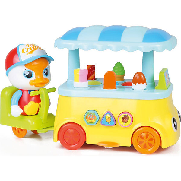Интерактивная игрушка Huile Toys Машинка. Лоток мороженщика Интерактивная игрушка Huile Toys Машинка. Лоток мороженщикаИнтерактивные игрушки для малышей<br>Характеристики товара:<br><br>• возраст: от 0 лет;<br>• размер игрушки: 30х19х13 см.;<br>• состав: пластик;<br>• упаковка: картонная коробка блистерного типа;<br>• вес в упаковке: 800 гр.;<br>• бренд, страна: Yako Toys, Китай;<br>• страна-производитель: Китай.<br><br>Игрушка «Лоток мороженщика» - представляет собой яркую и интересную игрушку для любознательного малыша, имеет выпрыгивающие мороженки и кнопки разной формы. Забавный утенок-продавец не оставит никого равнодушным. <br><br>Такая логическая игрушка поможет расширить кругозор малыша, а также развивает детское воображение и умение играть в ролевые игры.<br><br>Игрушки от бренда от Huile Toys выполненны из высокачественного нетоксичного материала безвредного для детского здоровья.<br><br>Игрушку «Лоток мороженщика» Huile Toys можно купить в нашем интернет-магазине.<br><br>Ширина мм: 300<br>Глубина мм: 190<br>Высота мм: 130<br>Вес г: 800<br>Возраст от месяцев: 6<br>Возраст до месяцев: 18<br>Пол: Унисекс<br>Возраст: Детский<br>SKU: 7172295