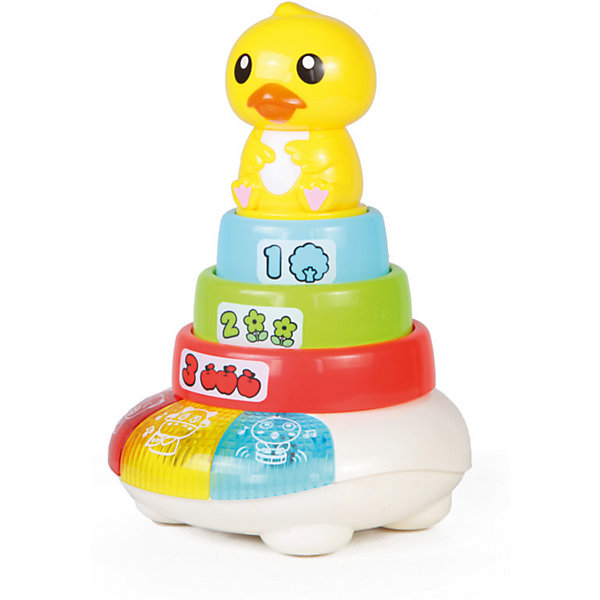 Музыкальная пирамидка Huile Toys Утенок Музыкальная пирамидка Huile Toys УтенокРазвивающие игрушки<br>Яркая красочная игрушка-пирамидка станет любимой игрушкой вашего непоседы.Развивает логическое мышление и координацию рук.Издает звуки животных при нажатии.Заставляет ребенка научиться считать до 3-х.<br><br>Ширина мм: 160<br>Глубина мм: 220<br>Высота мм: 170<br>Вес г: 400<br>Возраст от месяцев: 6<br>Возраст до месяцев: 18<br>Пол: Унисекс<br>Возраст: Детский<br>SKU: 7172296