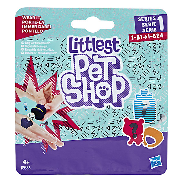 Игровая фигурка Hasbro Little Pet Shop в закрытой упаковке Игровая фигурка Hasbro Little Pet Shop в закрытой упаковкеИгровые фигурки животных<br>Характеристики товара:<br><br>• возраст: от 4 лет;<br>• материал: пластик;<br>• в комплекте: фигурка, домик в виде колечка;<br>• размер упаковки: 12,4х11,1х3,2 см;<br>• вес упаковки: 30 гр.;<br>• страна производитель: Китай.<br><br>Фигурка Littlest Pet Shop Hasbro — очаровательный маленький зверек. В комплекте с фигуркой ее домик с крышкой, выполненный в виде колечка, которое девочка может носить в качестве украшения на праздник. Фигурка продается в непрозрачной упаковке, поэтому какой именно персонаж попадется девочке, станет для нее сюрпризом.<br><br>Фигурку Littlest Pet Shop Hasbro можно приобрести в нашем интернет-магазине.<br><br>Ширина мм: 32<br>Глубина мм: 111<br>Высота мм: 124<br>Вес г: 30<br>Возраст от месяцев: 48<br>Возраст до месяцев: 2147483647<br>Пол: Женский<br>Возраст: Детский<br>SKU: 7185990