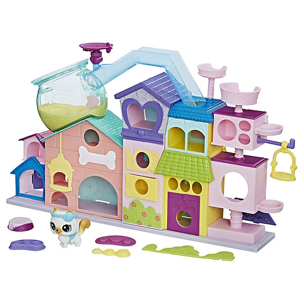 Игровой набор Hasbro Littlest Pet Shop Апартаменты для петов Игровой набор Hasbro Littlest Pet Shop Апартаменты для петовИгровые наборы с фигурками<br>Характеристики товара:<br><br>• возраст: от 4 лет;<br>• материал: пластик;<br>• в комплекте: 1 фигурка, домик;<br>• размер упаковки: 40,6х31,8х6,7 см;<br>• вес упаковки: 1,25 кг;<br>• страна производитель: Китай.<br><br>Игровой набор «Апартаменты для петов» Littlest Pet Shop Hasbro представляет собой настоящий домик для зверюшек Littlest Pet Shop. Домик состоит из нескольких ярусов. В каждом отделении есть свое окошко. А наверху домике даже есть настоящйи аквариум. Домик позволит разместить в нем все любимые фигурки. В набор включена одна фигурка зверюшки.<br><br>Игровой набор «Апартаменты для петов» Littlest Pet Shop Hasbro можно приобрести в нашем интернет-магазине.<br><br>Ширина мм: 67<br>Глубина мм: 406<br>Высота мм: 318<br>Вес г: 1250<br>Возраст от месяцев: 48<br>Возраст до месяцев: 2147483647<br>Пол: Женский<br>Возраст: Детский<br>SKU: 7186000