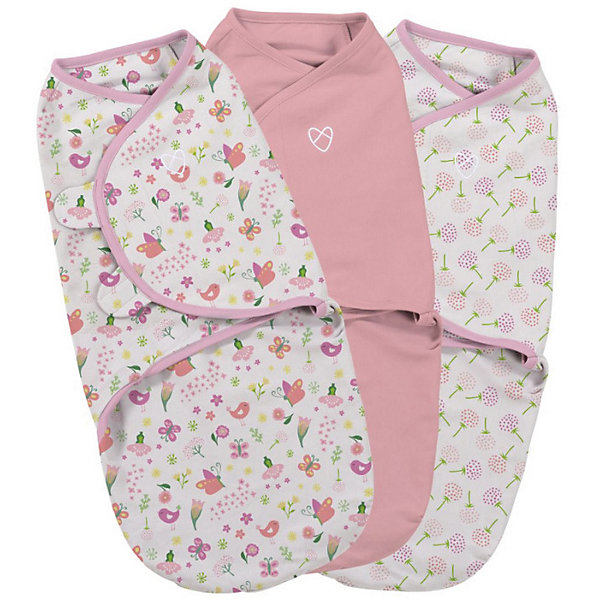 Конверт на липучке Swaddleme, размер S/M, (3 шт), цветы/розовый/бабочки Конверт на липучке Swaddleme, размер S/M, (3 шт), цветы/розовый/бабочкиКонверты для пеленания<br>Пеленание успокаивает новорожденных путем воссоздания знакомых ему чувств, как в утробе мамы.<br>Мягко облегая, конверт не ограничивает движение ребенка, и в тоже время помогает снизить рефлекс внезапного вздрагивания, благодаря этому сон малыша и родителей будет более крепким.<br>Регулируемые крылья для закрытия конверта сделаны таким образом, что даже самый активный ребенок не сможет распеленаться во время сна.<br>Объятия крыльев регулируются по мере роста ребенка.<br>Конверт можно открыть в области ног малыша для легкой смены подгузников - нет необходимости разворачивать детские ручки.<br>Конверт для малышей среднего размера от 3 до 7 кг (размер конвертов S/M)<br>Состав: хлопок и нити эластана<br>Длина конверта: 50 см<br><br>Ширина мм: 150<br>Глубина мм: 220<br>Высота мм: 30<br>Вес г: 450<br>Возраст от месяцев: 0<br>Возраст до месяцев: 6<br>Пол: Унисекс<br>Возраст: Детский<br>SKU: 7191982