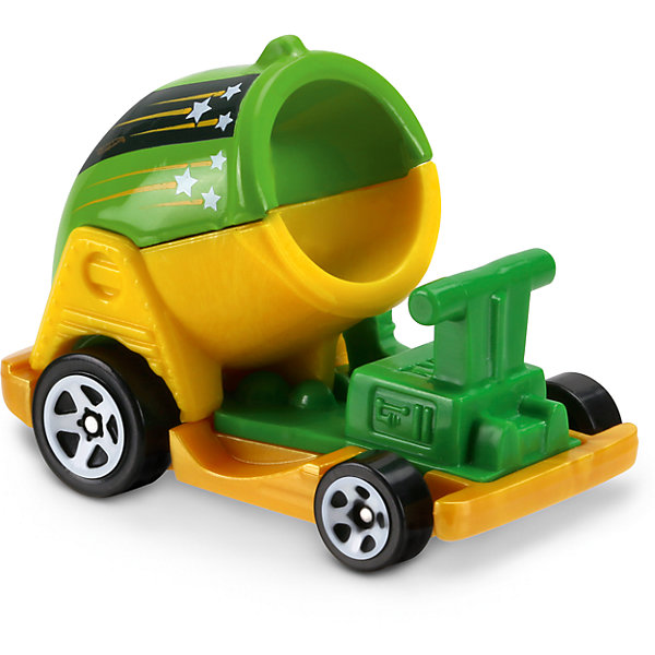 Базовая машинка Hot Wheels, Boom Car Базовая машинка Hot Wheels, Boom CarПопулярные игрушки<br>Характеристики:<br><br>• возраст: от 3 лет;<br>• тип игрушки: машинка-тележка;<br>• цвет: желто-зеленый;<br>• особенности: инерционная;<br>• материал: пластик, металл; <br>• размер: 11х4,5х11 см;<br>• вес: 30 гр;<br>• страна бренда: США;<br>• страна производитель: Китай;<br>• тип упаковки: блистер на картоне;<br>• эффекты: без эффектов.<br><br><br>Машинка Hot Wheels Boom Car DVC10 бренда Mattel представляет собой автомобиль в виде тележки, который станет достойным пополнением автопарка мальчика. Легендарная серия коллекционных машинок завоевала внимание всех детей. Быстрые и красочные машинки Hot Wheels выглядят очень ярко и эффектно благодаря оригинальному дизайну. Они выполнены из металла и пластика, что гарантирует прочность и устойчивость к столкновениям. <br><br>Машинка раскрашена в желто-зеленый цвет. Автомобиль создан из проверенных и безопасных материалов. Его особенность - необычный дизайн и форма. Передние и задние колеса имеют разную ширину и диаметр, что придает дополнительной устойчивости автомобилю. Игрушка выполнена из безопасных и нетоксичных материалов.<br><br>Стильная игрушка станет отличным подарком для ребенка от трех лет. Кроме того, малыш сможет собрать целую коллекцию этих популярных машинок и обмениваться ими с друзьями. Машинка Hot Wheels Boom Car DVC10 во время гонки не оставит равнодушным ни одного мальчика. <br><br>Машинку Hot Wheels Boom Car DVC10 можно купить в нашем интернет-магазине.<br><br>Ширина мм: 110<br>Глубина мм: 45<br>Высота мм: 110<br>Вес г: 30<br>Возраст от месяцев: 36<br>Возраст до месяцев: 96<br>Пол: Мужской<br>Возраст: Детский<br>SKU: 7198127