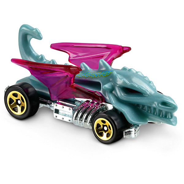Базовая машинка Hot Wheels, Dragon Blaster Базовая машинка Hot Wheels, Dragon BlasterМашинки<br>Характеристики:<br><br>• возраст: от 3 лет;<br>• тип игрушки: легковой транспорт;<br>• цвет: голубой, фиолетовый;<br>• особенности: инерционная;<br>• материал: пластик, металл; <br>• размер: 11х4,5х11 см;<br>• вес: 30 гр;<br>• страна бренда: США;<br>• страна производитель: Китай;<br>• тип упаковки: блистер на картоне;<br>• эффекты: без эффектов.<br><br><br>Машинка Hot Wheels Dragon Blaster DVC22 бренда Mattel представляет собой гоночный автомобиль-монстр, который станет достойным пополнением автопарка мальчика. Легендарная серия коллекционных машинок завоевала внимание всех детей. Быстрые и красочные машинки Hot Wheels выглядят очень ярко и эффектно благодаря оригинальному дизайну. Они выполнены из металла и пластика, что гарантирует прочность и устойчивость к столкновениям. <br><br>Машинка в виде голубого дракона имеет огромные зубы и фиолетовые крылья. Автомобиль создан из проверенных и безопасных материалов. Его особенность - необычный дизайн и форма. Литое серебристое днище автомобиля придает игрушке особой устойчивости и прочности. Быстрые черные колеса с золотистыми дисками смогут развить высокую скорость. Игрушка-монстр выполнена из безопасных и нетоксичных материалов.<br><br>Стильная игрушка станет отличным подарком для ребенка от трех лет. Кроме того, малыш сможет собрать целую коллекцию этих популярных машинок и обмениваться ими с друзьями. Машинка Hot Wheels Dragon Blaster DVC22 во время гонки не оставит равнодушным ни одного мальчика. <br><br>Машинку Hot Wheels Dragon Blaster DVC22 можно купить в нашем интернет-магазине.<br><br>Ширина мм: 110<br>Глубина мм: 45<br>Высота мм: 110<br>Вес г: 30<br>Возраст от месяцев: 36<br>Возраст до месяцев: 96<br>Пол: Мужской<br>Возраст: Детский<br>SKU: 7198129