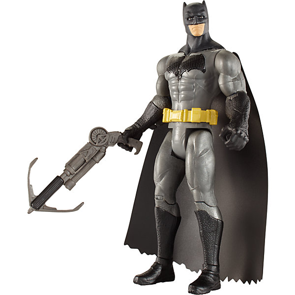 Базовая фигурка Mattel Batman Бэтмен против Супермена Бэтмен в оружием-кошкой, 15 см Базовая фигурка Mattel Batman Бэтмен против Супермена Бэтмен в оружием-кошкой, 15 смГерои комиксов<br>Характеристики:<br><br>• возраст: от 3 лет;<br>• тип игрушки: фигурки;<br>• высота фигурки: 15 см;<br>• материал: пластик;<br>• размер: 4,5х16,5х26,5 см;<br>• вес: 180 гр; <br>• бренд: Mattel;<br>• страна производитель: Китай.<br><br>Фигурки «Бэтмен против Супермена» входят в большую серию, которая так нравится детям разного возраста. Красочные и яркие фигурки выполнены в виде супергероев, поэтому они особенно порадуют маленьких любителей Бетмэна и его друзей. Игрушки выполнены из безопасного пластика в виде популярных героев комиксов – их вид максимально реалистичен. Детально проработаны особенности внешнего вида персонажа, его оружие. Оно фиксируется в руках супергероя.<br><br>Каждая фигурка имеет подвижную голову, руки и ноги для максимально увлекательной и веселой игры. Малыш с удовольствием соберет все серию и будет обмениваться с друзьями. Кроме того, игрушки имеют высоту 15 см, поэтому их очень удобно брать в машину или самолет во время поездок. <br><br>Фигурки «Бэтмен против Супермена» можно купить в нашем интернет-магазине.<br><br>Ширина мм: 45<br>Глубина мм: 165<br>Высота мм: 265<br>Вес г: 180<br>Возраст от месяцев: 36<br>Возраст до месяцев: 144<br>Пол: Мужской<br>Возраст: Детский<br>SKU: 7229189