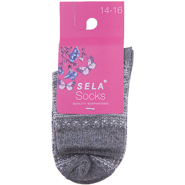 Носки SELA для девочки Носки SELA для девочкиНоски<br>Характеристики товара:<br><br>• цвет: серый<br>• состав ткани: 75% хлопок, 20% нейлон, 5% эластан<br>• сезон: круглый год<br>• страна бренда: Россия<br>• страна изготовитель: Китай<br><br>Носки для девочки Sela помогут обеспечить ребенку комфорт. Носки для ребенка сделаны из мягкого трикотажа, в составе которого преимущественно натуральный хлопок. Детские носки от Sela - качественная вещь по доступной цене.<br><br>Носки Sela (Села) для девочки можно купить в нашем интернет- магазине.<br><br>Ширина мм: 87<br>Глубина мм: 10<br>Высота мм: 105<br>Вес г: 115<br>Цвет: серый<br>Возраст от месяцев: 24<br>Возраст до месяцев: 540<br>Пол: Женский<br>Возраст: Детский<br>Размер: 16,20-22,18-20,16-18<br>SKU: 7230009