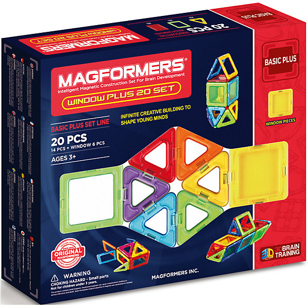 Магнитный конструктор Magformers Window Plus Set 20 set Фиксики, Симка Магнитный конструктор Magformers Window Plus Set 20 set Фиксики, СимкаМагнитные конструкторы<br>Характеристики товара:<br><br>• возраст: от 3 лет;<br>• материал: пластик;<br>• в комплекте: 20 деталей, инструкция;<br>• размер упаковки: 24х28х5 см;<br>• вес упаковки: 550 гр.;<br>• страна производитель: Корея.<br><br>Магнитный конструктор Window Plus Set 20 set Magformers позволит детям построить из элементов разнообразные фигурки, дома, башни, машины, животных. Детали конструктора соединяются между собой благодаря магнитам. Магниты внутри деталей уже сделаны таким образом, что позволяют элементам присоединяться и поворачиваться друг к другу нужной стороной.<br><br>В набор входит инструкция, фигурка Симка, которая поможет малышам создать свои первые фигурки. Конструктор развивает у детей пространственное и логическое мышление, мелкую моторику рук, воображение и фантазию. Элементы выполнены из прочного качественного пластика.<br><br>Магнитный конструктор Window Plus Set 20 set Magformers можно приобрести в нашем интернет-магазине.<br><br>Ширина мм: 240<br>Глубина мм: 50<br>Высота мм: 28<br>Вес г: 550<br>Возраст от месяцев: 36<br>Возраст до месяцев: 168<br>Пол: Унисекс<br>Возраст: Детский<br>SKU: 7234438