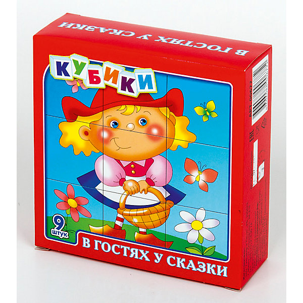Кубики В гостях у сказки (без обклейки) 9 шт Кубики В гостях у сказки (без обклейки) 9 штКубики<br>Характеристики:<br><br>• возраст: 3+;<br>• количество кубиков: 9 шт.;<br>• размер упаковки: 12,6x12,6x4,2 см;<br>• масса: 140 г.<br><br>Набор состоит из 9 пластмассовых кубиков-картинок размером 4 см. Малышам предложено собрать шесть красочных картинок по мотивам любимых детских сказок.<br><br>В результате игровой деятельности дети будут развивать внимание, память, речь, воображение, расширять кругозор и словарный запас.<br><br>Картинки в наборе пластмассовых кубиков выполнены по технологии прямой печати, поэтому изображения более долговечные, меньше подвержены абразивному износу и будут радовать сочными и яркими красками.<br><br>Кубики «В гостях у сказки» (без обклейки), 9 шт., «Десятое королевство» можно купить в нашем интернет-магазине.<br><br>Ширина мм: 126<br>Глубина мм: 126<br>Высота мм: 42<br>Вес г: 140<br>Возраст от месяцев: 420<br>Возраст до месяцев: 2147483647<br>Пол: Унисекс<br>Возраст: Детский<br>SKU: 7245804