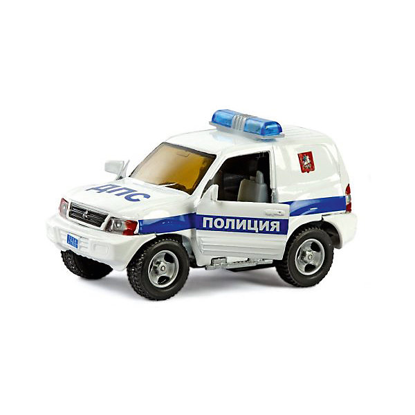Коллекционная машинка Пламенный мотор По дорогам России Mitsubishi Полиция ДПС Коллекционная машинка Пламенный мотор По дорогам России Mitsubishi Полиция ДПСМашинки<br>Характеристики товара:<br><br>• возраст: от 3 лет;<br>• материал: металл, пластик;<br>• масштаб машины: 1:36;<br>• длина машинки: 13 см;<br>• размер упаковки: 16х6,5х7 см;<br>• вес упаковки: 240 гр.;<br>• страна производитель: Китай.<br><br>Машина Mitsubishi «Полиция ДПС» Пламенный мотор — машинка, выполненная в виде полицейского автомобиля. Она оснащена инерционным механизмом. У машинки открываются двери. Во время движения горят фары и раздаются звуковые сигналы. Выполнена машинка из ударопрочного металла, колеса прорезинены.<br><br>Машину Mitsubishi «Полиция ДПС» Пламенный мотор можно приобрести в нашем интернет-магазине.<br><br>Ширина мм: 160<br>Глубина мм: 65<br>Высота мм: 70<br>Вес г: 240<br>Возраст от месяцев: 36<br>Возраст до месяцев: 2147483647<br>Пол: Мужской<br>Возраст: Детский<br>SKU: 7265536