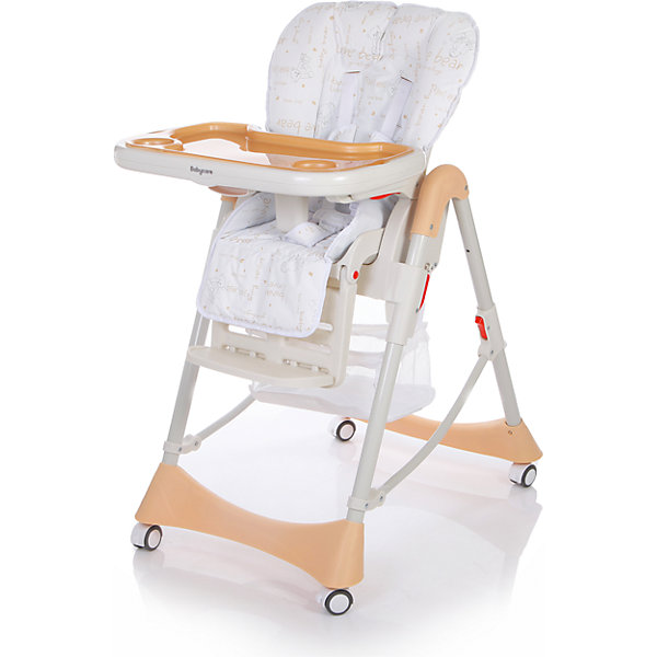 Стульчик для кормления Baby Care Love Bear, бежевый Стульчик для кормления Baby Care Love Bear, бежевыйСтульчики для кормления<br>Характеристики:<br><br>• регулируемая высота сиденья: 6 положений;<br>• регулируемый наклон спинки: 3 положения вплоть до горизонтального;<br>• регулируемая подножка;<br>• съемная столешница;<br>• дополнительный прозрачный поднос с углублениями для поильника и бортиками;<br>• 3 положения глубины столешницы;<br>• 5-ти точечные ремни безопасности;<br>• паховый ограничитель от соскальзывания вниз;<br>• сетчатый кармашек для игрушек;<br>• компактное складывание;<br>• устойчивость в сложенном виде в вертикальном положении;<br>• колесики для удобного перемещения по квартире: 4 шт. со стопорами;<br>• материал: алюминий, пластик, полиэстер;<br>• размер стульчика: 53х76х104 см;<br>• размер в сложенном виде: 53х30х114 см;<br>• ширина сиденья: 32 см;<br>• вес стульчика: 10,3 кг;<br>• размер упаковки: 51х29х75 см;<br>• вес в упаковке: 12,5 кг.<br><br>Напольный стульчик для кормления Love Bear Baby Care обладает регулируемой спинкой и подножкой, малыш может отдохнуть после еды или поиграть в ожидании обеда. Высота стульчика регулируется в зависимости от возраста ребенка. Сетчатый карман для игрушек позволяет иметь под рукой разные мелкие предметы, чтобы развлекать кроху. Колесики способствуют свободному перемещению стульчика по квартире. Стульчик для кормления компактно складывается для хранения и транспортировки. <br><br>Стульчик для кормления Baby Care Love Bear, бежевый можно купить в нашем интернет-магазине.<br><br>Ширина мм: 750<br>Глубина мм: 510<br>Высота мм: 290<br>Вес г: 10300<br>Цвет: бежевый<br>Возраст от месяцев: 6<br>Возраст до месяцев: 72<br>Пол: Унисекс<br>Возраст: Детский<br>SKU: 7277156