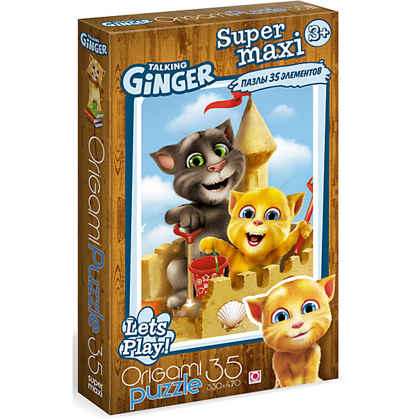 Пазл Maxi Origami Talking Friends Замок из песка, 35 элементов Пазл Maxi Origami Talking Friends Замок из песка, 35 элементовПазлы для малышей<br>Характеристики товара:<br><br>• возраст: от 3 лет;<br>• пол: для девочек и мальчиков;<br>• количество деталей: 35 шт.;<br>• из чего сделана игрушка (состав): картон;<br>• размер собранного пазла: 33х47 см.;<br>• размер упаковки: 37,3х5,4х23 см.;<br>• вес: 322 гр.;<br>• упаковка: картонная коробка;<br>• страна обладатель бренда: Россия.<br><br>Макси-пазл «Замок из песка» состоит из элементов, которые легко соединяются друг с другом.<br><br>На собранной цветной картинке изображены герои популярного мобильного приложения Talking Friends с ведерком и лопатками, строящие красивый замок из песка. <br><br>Увлекательная игра с головоломкой на долгое время завладеет вниманием каждого малыша.<br><br>Пазл «Замок из песка» можно купить в нашем интернет-магазине.<br><br>Ширина мм: 373<br>Глубина мм: 54<br>Высота мм: 230<br>Вес г: 322<br>Возраст от месяцев: 36<br>Возраст до месяцев: 2147483647<br>Пол: Унисекс<br>Возраст: Детский<br>SKU: 7335590