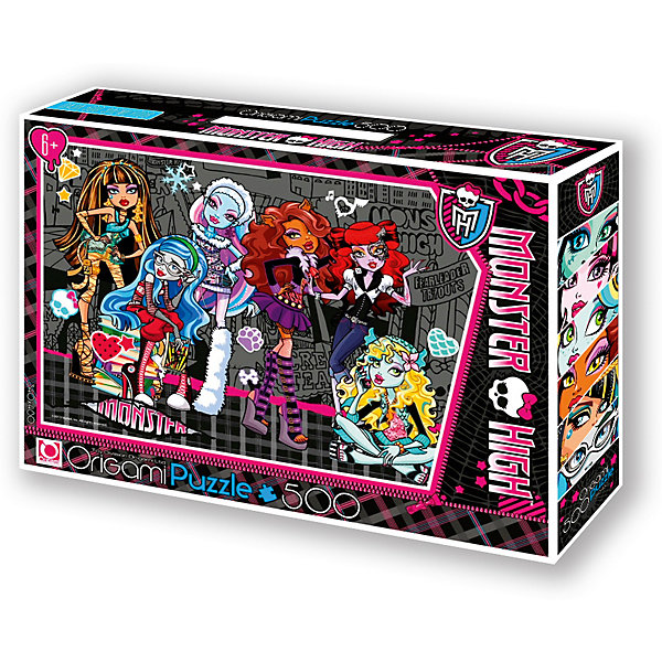 Пазл Origami Monster High 500 элементов + маркер с блестками Пазл Origami Monster High 500 элементов + маркер с блесткамиПазлы классические<br>Характеристики товара:<br><br>• возраст: от 6 лет;<br>• пол: для девочек;<br>• герой: Монстр Хай;<br>• количество деталей: 500 шт.;<br>• из чего сделана игрушка (состав): картон;<br>• комплект: детали пазла, маркер с блестками;<br>• размер упаковки: 32х6х22 см.;<br>• размер собранной картинки: 34х48 см.;<br>• вес: 292 гр.;<br>• упаковка: картонная коробка с ручкой;<br>• страна обладатель бренда: Россия.<br><br>Пазл Monster High украшает изображение нескольких учениц Школы Монстров. <br><br>Головоломка выполнена в контрастной гамме, удобной и интересной для сборки. Ее можно собирать как самостоятельно, так и в компании подружек.<br><br>В комплект входит маркер с блестками. <br><br>Детали пазла отличаются яркостью и насыщенностью цветов, края обработанные, ровные, обеспечивающие отличную стыковку.<br><br>Пазл Monster High можно купить в нашем интернет-магазине.<br><br>Ширина мм: 320<br>Глубина мм: 60<br>Высота мм: 220<br>Вес г: 292<br>Возраст от месяцев: 72<br>Возраст до месяцев: 2147483647<br>Пол: Унисекс<br>Возраст: Детский<br>SKU: 7335596