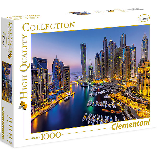 Пазл Clementoni Ночной Дубай, 1000 элементов Пазл Clementoni Ночной Дубай, 1000 элементовПазлы классические<br>Характеристики товара:<br><br>• возраст: от 7 лет;<br>• пол: для девочек и мальчиков;<br>• количество элементов: 1000 шт.;<br>• из чего сделана игрушка (состав): картон;<br>• размер упаковки: 37х28,1х5,8 см.;<br>• вес: 932 гр.;<br>• упаковка: картонная коробка;<br>• размер собранного пазла: 69х50 см.;<br>• страна обладатель бренда: Италия.<br><br>Пазл «Ночной Дубай» поможет собрать очень красивое изображение. <br><br>Ночной город с десятками небоскребов, освещенный сотнями огней, находится на берегу залива. Сумеречное небо с отблесками заката придает пейзажу особую красоту.<br> <br>Пазл «Ночной Дубай» можно купить в нашем интернет-магазине.<br><br>Ширина мм: 370<br>Глубина мм: 281<br>Высота мм: 58<br>Вес г: 932<br>Возраст от месяцев: 84<br>Возраст до месяцев: 2147483647<br>Пол: Унисекс<br>Возраст: Детский<br>SKU: 7335621