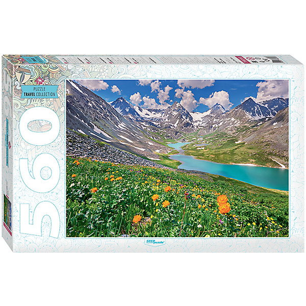 Пазл Step Puzzle Алтай, 560 элементов Пазл Step Puzzle Алтай, 560 элементовПазлы классические<br>Характеристики товара:<br><br>• возраст: от 7 лет;<br>• количество деталей: 560;<br>• размер собранной картины: 50х34,5 см.;<br>• материал: картон;<br>• размер упаковки: 33x22x4 см.;<br>• упаковка: картонная каробка;<br>• бренд, страна производства: STEP puzzle, Россия.<br> <br>Пазл «Алтай», состоящий из 560 элементов, придется по душе всей вашей семье. Собрав этот пазл, вы получите картинку с изображением красивого горного пейзажа.<br><br>Пазл выполнен из высококачественных материалов, что обеспечивает идеальное прилегание элементов друг к другу. Готовую картину можно склеить, вставить в рамку и повесить на стену.<br><br>Собирание пазлов это не только интересно, но и полезно: ведь в процессе создания картинки развивается мелкая моторика, тренируются наблюдательность и логическое мышление.<br><br>Пазл «Алтай», 560 деталей можно купить в нашем интернет-магазине.<br><br>Ширина мм: 335<br>Глубина мм: 215<br>Высота мм: 39<br>Вес г: 350<br>Возраст от месяцев: 72<br>Возраст до месяцев: 2147483647<br>Пол: Унисекс<br>Возраст: Детский<br>SKU: 7338359