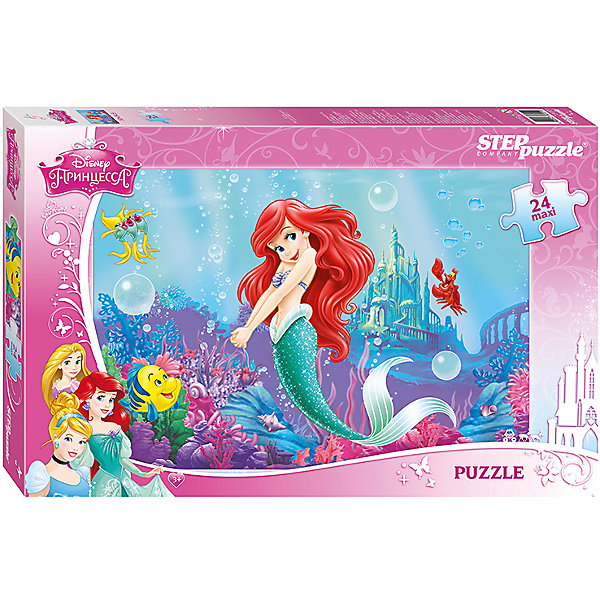 Пазл Maxi Step Puzzle Disney Принцессы. Русалочка new, 24 элемента Пазл Maxi Step Puzzle Disney Принцессы. Русалочка new, 24 элементаПринцессы Дисней<br>пазл 24 крупного формата элементы<br><br>Ширина мм: 375<br>Глубина мм: 245<br>Высота мм: 40<br>Вес г: 658<br>Возраст от месяцев: 36<br>Возраст до месяцев: 2147483647<br>Пол: Женский<br>Возраст: Детский<br>SKU: 7338428