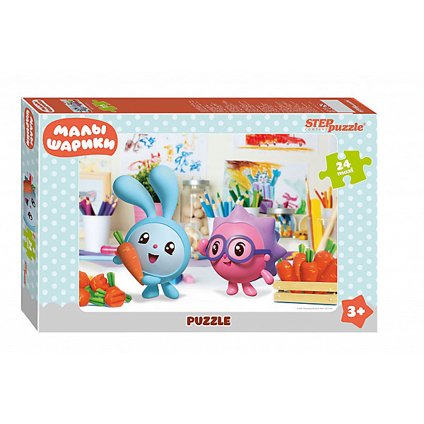 Пазл Maxi Step Puzzle Малышарики, 24 элемента Пазл Maxi Step Puzzle Малышарики, 24 элементаПазлы для малышей<br>пазл 24 крупного формата элементы<br><br>Ширина мм: 375<br>Глубина мм: 245<br>Высота мм: 40<br>Вес г: 658<br>Возраст от месяцев: 36<br>Возраст до месяцев: 2147483647<br>Пол: Унисекс<br>Возраст: Детский<br>SKU: 7338431