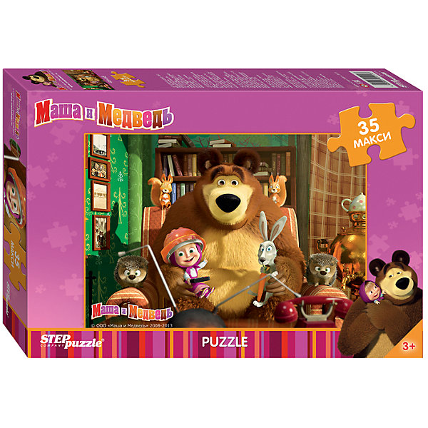 Пазл Maxi Step Puzzle Маша и Медведь, 35 элементов Пазл Maxi Step Puzzle Маша и Медведь, 35 элементовПазлы для малышей<br>пазл 35 крупного формата элементы<br><br>Ширина мм: 400<br>Глубина мм: 270<br>Высота мм: 55<br>Вес г: 780<br>Возраст от месяцев: 36<br>Возраст до месяцев: 2147483647<br>Пол: Унисекс<br>Возраст: Детский<br>SKU: 7338435