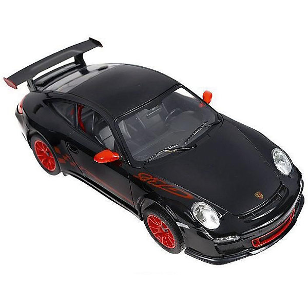Радиоуправляемая машинка Rastar Porsche GT3 RS 1:14, черная Радиоуправляемая машинка Rastar Porsche GT3 RS 1:14, чернаяРадиоуправляемые машины<br>Характеристики:<br><br>• возраст: от 8 лет:<br>• материал: пластик;<br>• масштаб: 1:14;<br>• максимальная скорость: до 12 км/ч;<br>• двигатель: электрический;<br>• в комплекте: машина, пульт управления;<br>• тип батареек: 5 батареек АА; 1 батарейка Крона;<br>• наличие батареек: нет в комплекте;<br>• вес упаковки: 1,02 кг.;<br>• размер машины: 31,9х13,9х9,7 см;<br>• размер упаковки: 43х22,5х17,5 см;<br>• страна производитель: Китай.<br><br>Легендарный спорткар в мини версии — радиоуправляемая машинка Rastar Porsche GT3 RS. Управление игрушкой осуществляется с помощью удобного пульта на частоте 27MHz, который позволяет ездить ей во все стороны на расстояние до 45 м.<br><br>Мощные колеса и амортизация приспособлены к езде не только по ровной поверхности дома, но и на улице по асфальту и бугристой дороге, бросая вызов всем препятствиям. Авто имеет задний привод и разгоняется на ровной дороге до 12 км/ч. Кроме того, когда машина едет вперед, включаются фары, а когда тормозит или сдает назад — стоп-сигналы.<br><br>Мини автомобиль понравится и детям, и взрослым, особенно тем, кто коллекционирует подобные экземпляры.<br><br>Радиоуправляемую машинку Rastar Porsche GT3 RS, 1:14 можно купить в нашем интернет-магазине.<br><br>Ширина мм: 430<br>Глубина мм: 22<br>Высота мм: 175<br>Вес г: 1023<br>Возраст от месяцев: 36<br>Возраст до месяцев: 180<br>Пол: Мужской<br>Возраст: Детский<br>SKU: 7345282