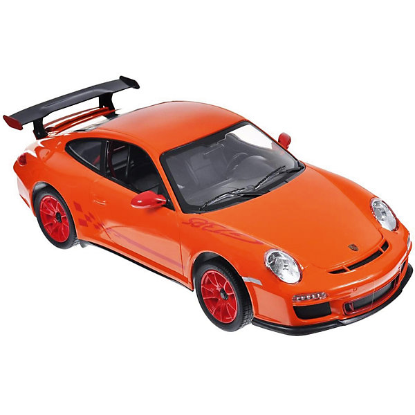 Радиоуправляемая машинка Rastar Porsche GT3 RS 1:14, оранжевая Радиоуправляемая машинка Rastar Porsche GT3 RS 1:14, оранжеваяРадиоуправляемые машины<br>Характеристики:<br><br>• возраст: от 8 лет:<br>• материал: пластик;<br>• масштаб: 1:14;<br>• максимальная скорость: до 12 км/ч;<br>• двигатель: электрический;<br>• в комплекте: машина, пульт управления;<br>• тип батареек: 5 батареек АА; 1 батарейка Крона;<br>• наличие батареек: нет в комплекте;<br>• вес упаковки: 1,02 кг.;<br>• размер машины: 31,9х13,9х9,7 см;<br>• размер упаковки: 43х22,5х17,5 см;<br>• страна производитель: Китай.<br><br>Легендарный спорткар в мини версии — радиоуправляемая машинка Rastar Porsche GT3 RS. Управление игрушкой осуществляется с помощью удобного пульта на частоте 27MHz, который позволяет ездить ей во все стороны на расстояние до 45 м.<br><br>Мощные колеса и амортизация приспособлены к езде не только по ровной поверхности дома, но и на улице по асфальту и бугристой дороге, бросая вызов всем препятствиям. Авто имеет задний привод и разгоняется на ровной дороге до 12 км/ч. Кроме того, когда машина едет вперед, включаются фары, а когда тормозит или сдает назад — стоп-сигналы.<br><br>Мини автомобиль понравится и детям, и взрослым, особенно тем, кто коллекционирует подобные экземпляры.<br><br>Радиоуправляемую машинку Rastar Porsche GT3 RS, 1:14 можно купить в нашем интернет-магазине.<br><br>Ширина мм: 430<br>Глубина мм: 22<br>Высота мм: 175<br>Вес г: 1023<br>Возраст от месяцев: 36<br>Возраст до месяцев: 180<br>Пол: Мужской<br>Возраст: Детский<br>SKU: 7345283