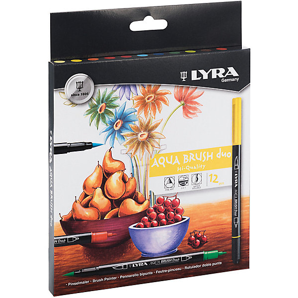 Фломастеры Aqua Brush Duo двойные с эффектом рисунка кистью, 12 цветов, Разноцветный
Фломастеры Aqua Brush Duo двойные с эффектом рисунка кистью, 12 цветов, Разноцветный