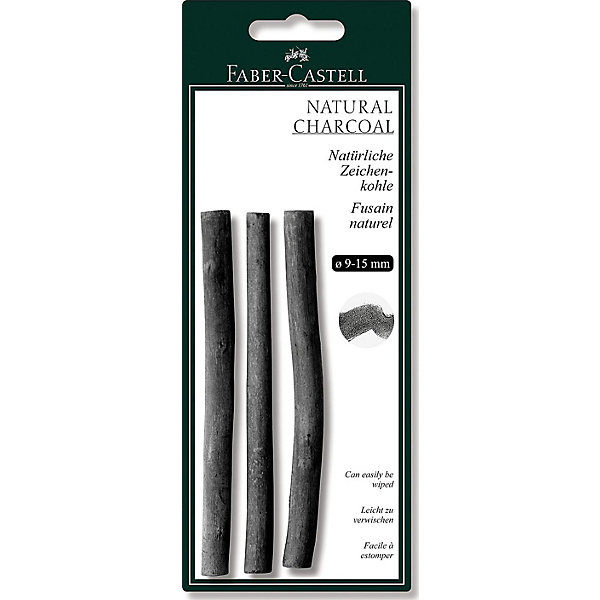 Уголь натуральный Faber-Castell "Pitt", Ø 9-15мм, круглый, 4шт., картон. упак, Черный, Уголь натуральный Faber-Castell "Pitt", Ø 9-15мм, круглый, 4шт., картон. упак.
Уголь натуральный Faber-Castell "Pitt", Ø 9-15мм, круглый, 4шт., картон. упак, Черный, Уголь натуральный Faber-Castell "Pitt", Ø 9-15мм, круглый, 4шт., картон. упак.