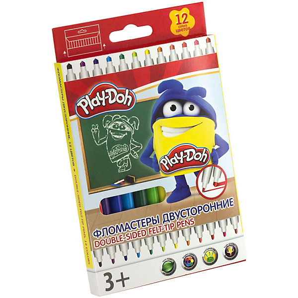 Двусторонние фломастеры Darpeje "Play-Doh", 12 цветов, Желтый, Двусторонние фломастеры Darpeje "Play-Doh", 12 цветов
Двусторонние фломастеры Darpeje "Play-Doh", 12 цветов, Желтый, Двусторонние фломастеры Darpeje "Play-Doh", 12 цветов