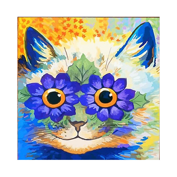 

Картина по номерам Color KIT "Цветочный кот", 30х30 см, Разноцветный