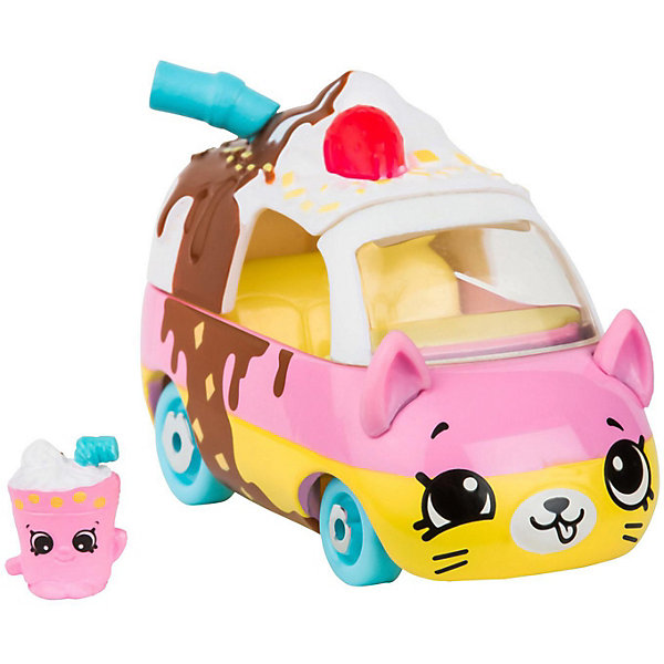 

Машинка Moose "Cutie Car" Шейкер на колёсах с фигуркой Shopkins, 3 сезон, Белый