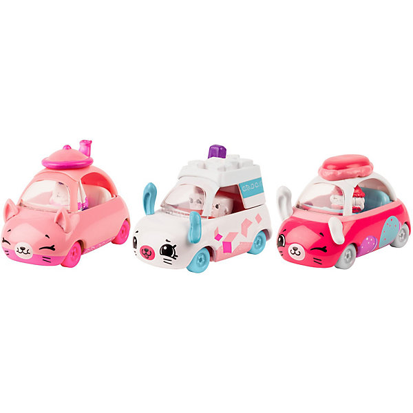 

Набор машинок Moose "Cutie Cars" с фигурками Shopkins, Чайная минутка, Разноцветный