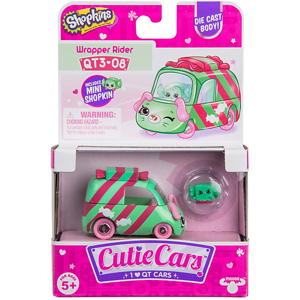 

Машинка Moose "Cutie Car" Конфетка в обёртке с фигуркой Shopkins, 3 сезон, Красный