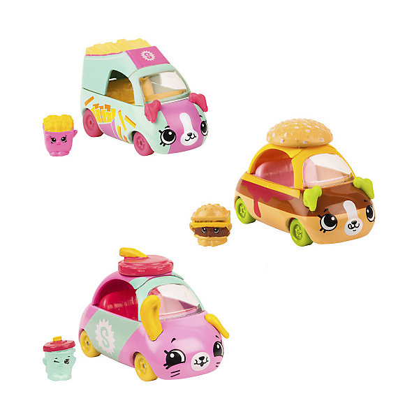 

Набор машинок Moose "Cutie Cars" с фигурками Shopkins, Вкусный перекус, Разноцветный