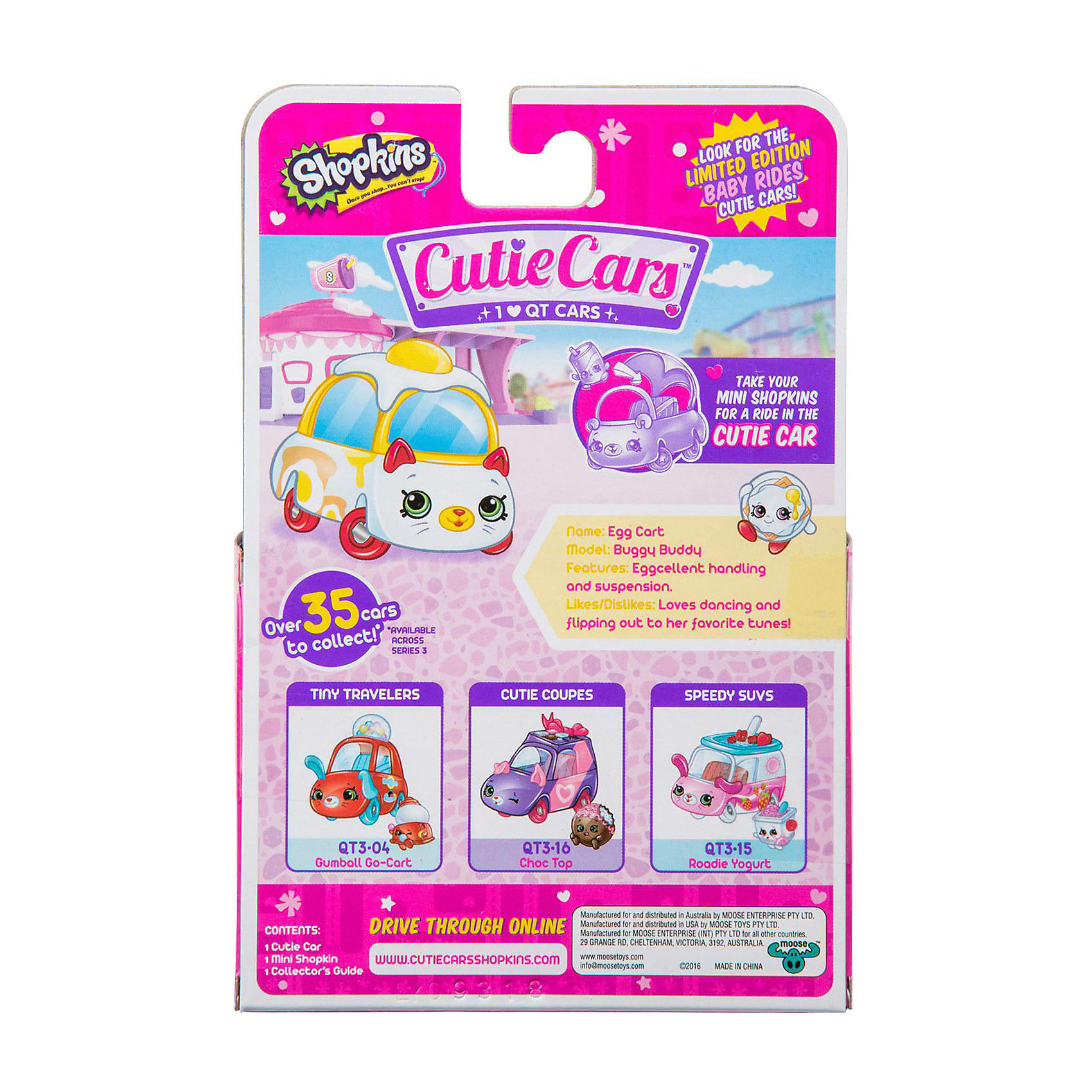 фото Машинка Moose "Cutie Car" Яичница с фигуркой Shopkins, 3 сезон