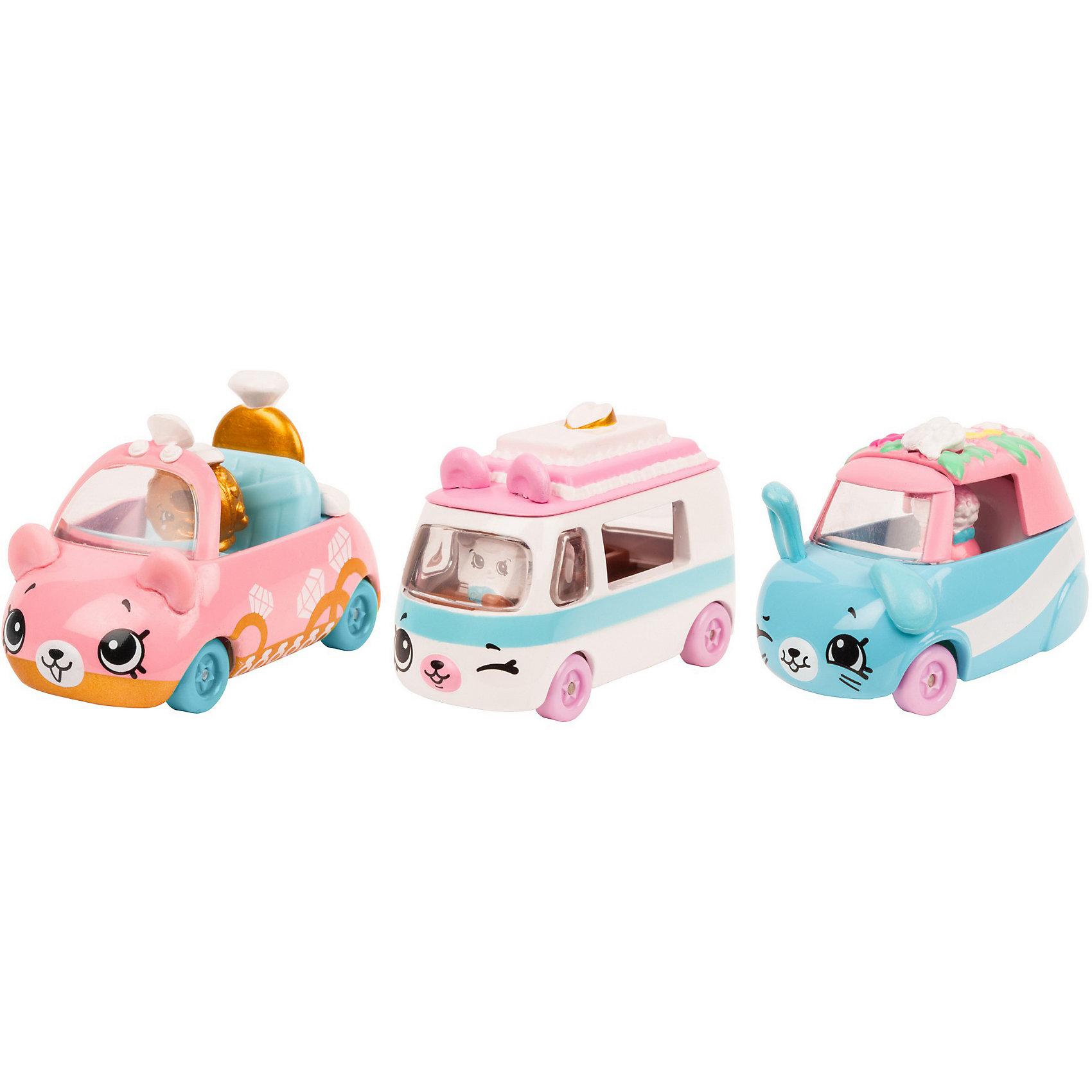 фото Набор машинок Moose "Cutie Cars" с фигурками Shopkins, Свадьба на колёсах