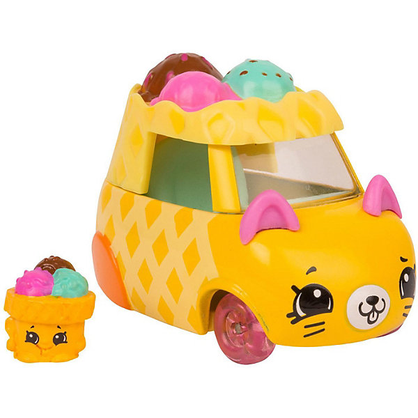 

Машинка Moose "Cutie Car" Мото Мороженое с фигуркой Shopkins, 3 сезон, Желтый